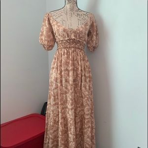 Free People Ellie Smocked Waist Midi Dress
